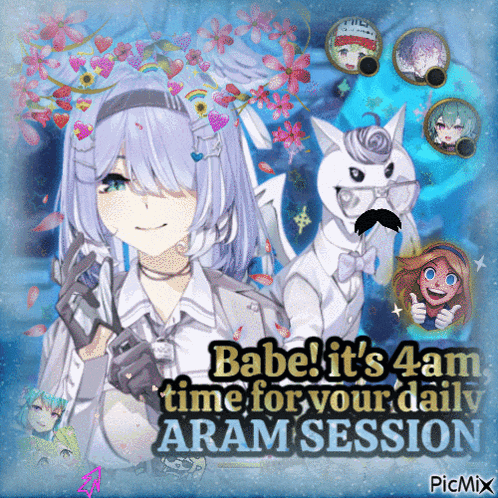 a poster that says babe it 's 4am time for your daily aram session on it