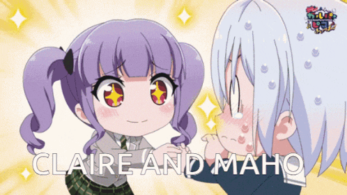 a picture of claire and maho from a anime