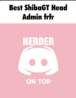 a discord logo with the words best shibagt head admin frfr on top