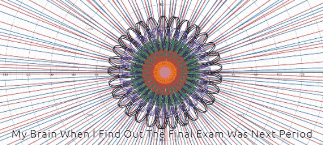 a poster that says " my brain when i find out the final exam was next period " on it
