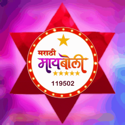 a red star with a yellow star and the number 119502 on it