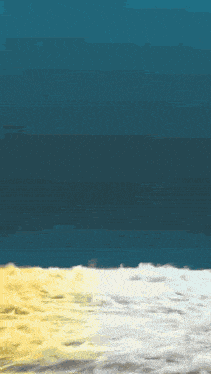 a painting of a cloudy sky with yellow and blue