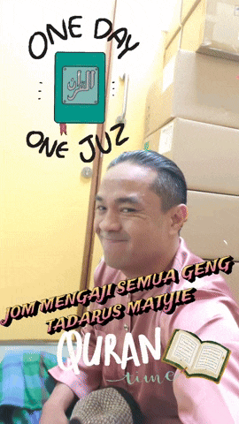 a picture of a man with the words one day one juz written above him