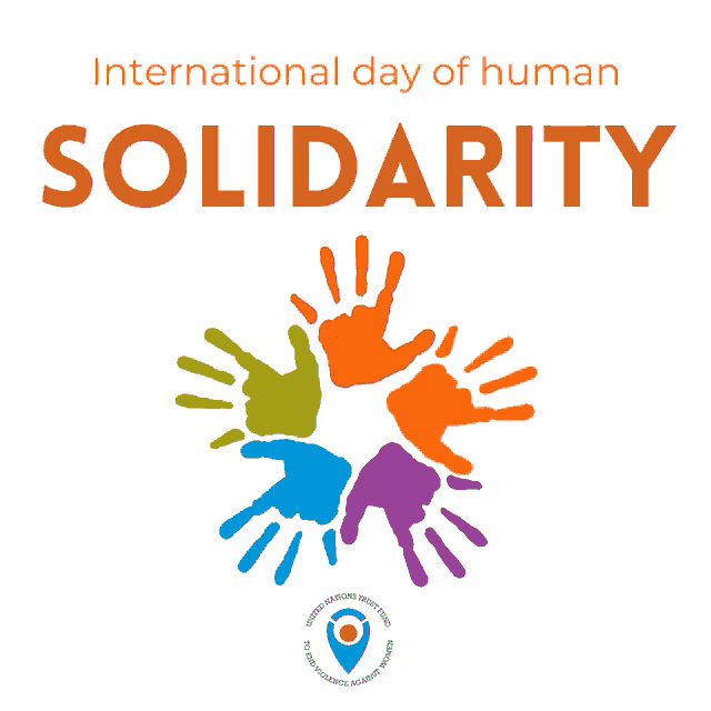 a poster that says international day of human solidarity on it