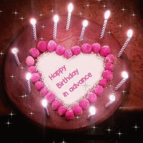 Happy Birthday In Advance GIF - Happy Birthday In Advance Cake GIFs