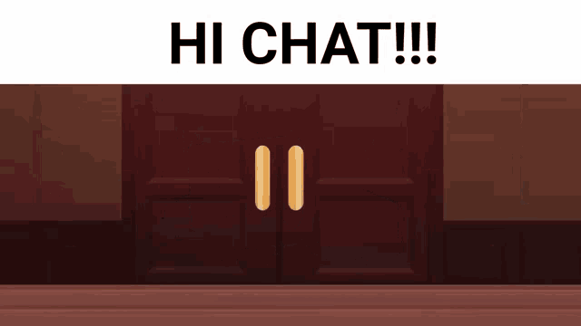 a poster that says hi chat with a speaker and a square