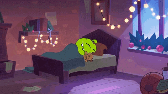 Waking Up Scared Om Nom GIF - Waking Up Scared Om Nom Om Nom And Cut The Rope GIFs