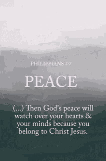 a poster with a quote from philippians 4 7 on it