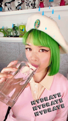 Hydrate Hydrate Hydrate Stay Hydrated Goldie Chan GIF - Hydrate Hydrate Hydrate Stay Hydrated Goldie Chan Drink More Water GIFs