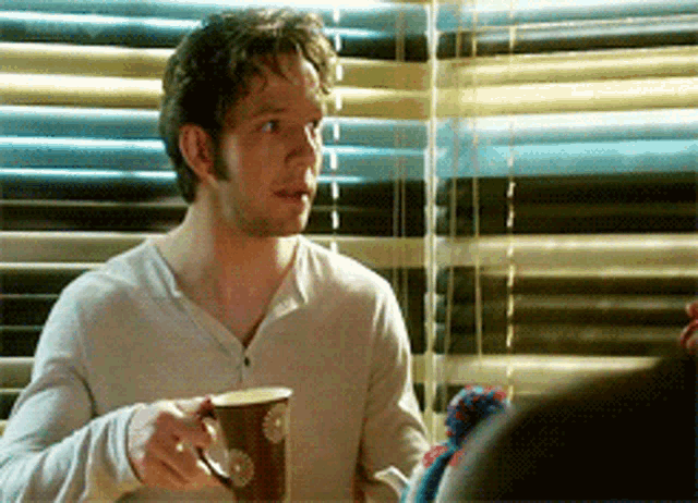 Drinking A Cup Of Coffee Hal Yorke GIF - Drinking A Cup Of Coffee Hal Yorke Lord Harry GIFs