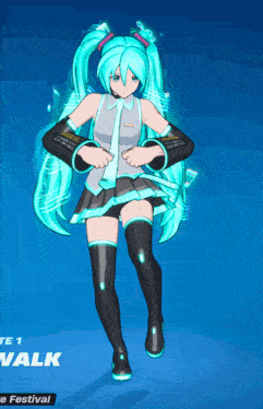 hatsune miku is a character in a video game called walk