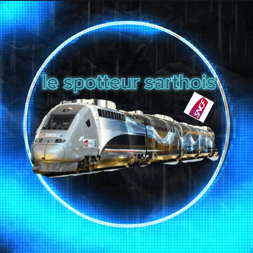 a picture of a train with the words le spotteur sarthois on the bottom