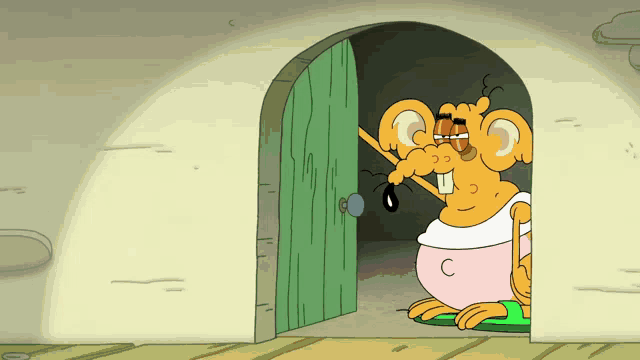 a cartoon character with the letter c on his shorts