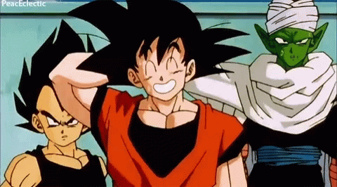 Goku Laughing GIF - Goku Laughing Scratch GIFs