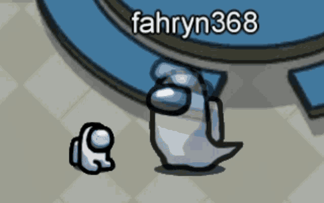 a cartoon among us character with the name fahryn 368