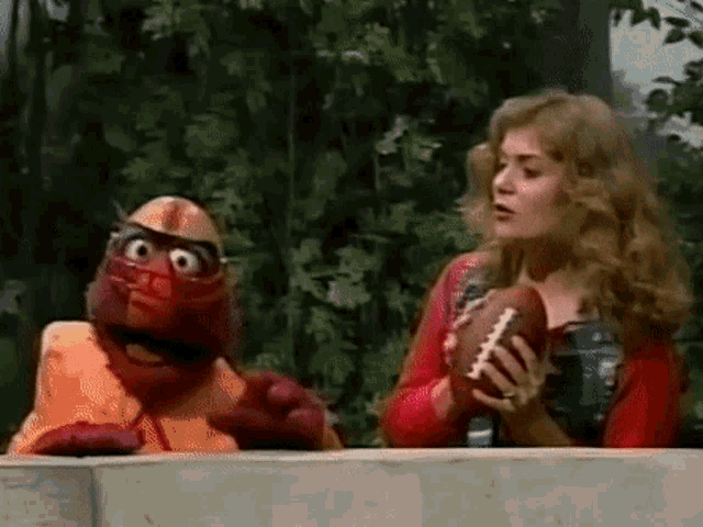 Sesame Street Football GIF - Sesame Street Football Telly Monster GIFs