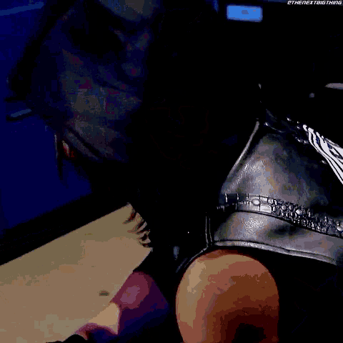 a gif of a wrestler with the words " the next big thing " on the bottom