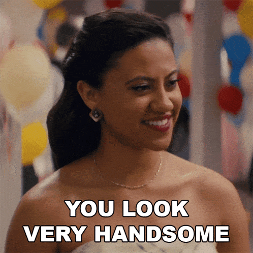 You Look Very Handsome Olivia GIF - You Look Very Handsome Olivia Grease Rise Of The Pink Ladies GIFs