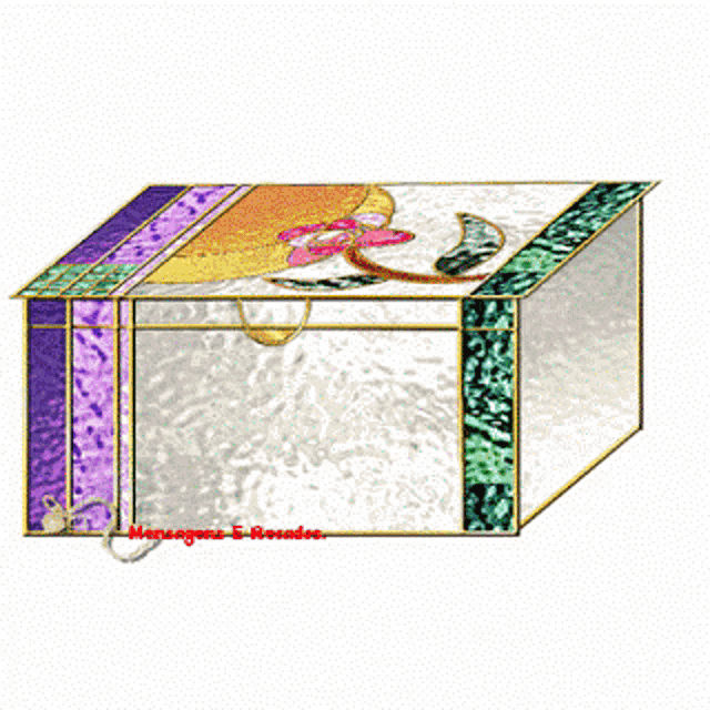 a box filled with colorful flowers has a picture of a butterfly on the side