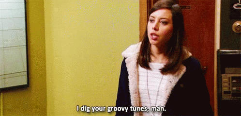 April I Dig Your Tunes GIF - April I Dig Your Tunes Parks And Rec GIFs