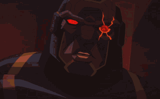 a red light is coming from a person 's eye