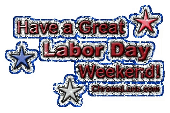 a sign that says have a great labor day weekend with stars