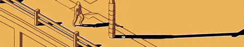 a cartoon drawing of a yellow van driving down a road