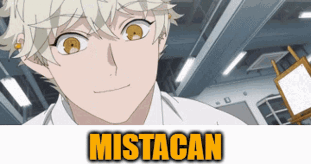 a picture of a anime character with the word mistacan above it