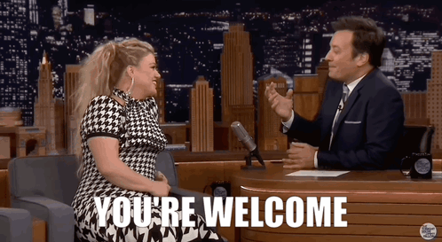 Kelly Clarkson Youre Welcome GIF - Kelly Clarkson Youre Welcome GIFs