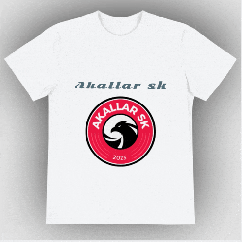 a white t-shirt that says akallar sk 2023