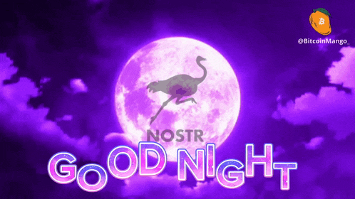a picture of an ostrich with the words " good night " below it