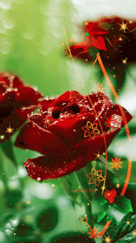 Roses Red Roses GIF - Roses Red Roses Glitter GIFs
