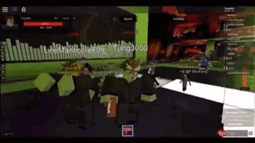 a group of people are playing a video game .