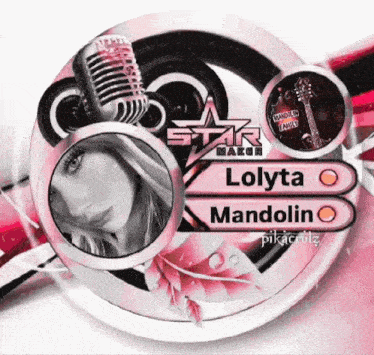 a star maker logo with a picture of a woman in the center