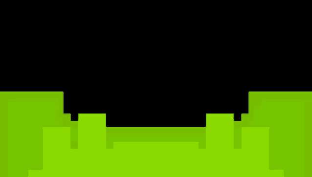 a green background with a black border and a black border