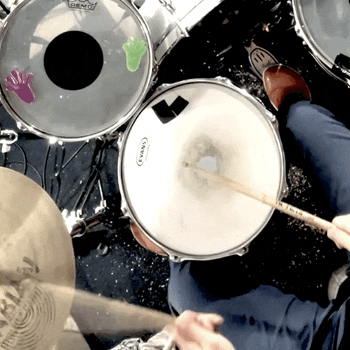 Playing The Drums Joey B Side GIF