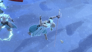 a video game screen shows a knight holding a sword and a shield with the number 3 on it