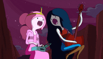 princess bubblegum and princess marceline from adventure time