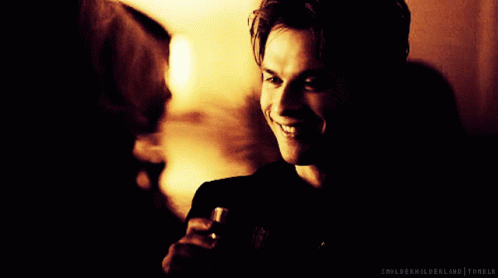 Damon Salvatore Damon Drinking And Smiling GIF - Damon Salvatore Damon Drinking And Smiling The Vampire Diaries GIFs