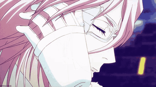 a close up of a person 's face with a watermark that says grimotsug
