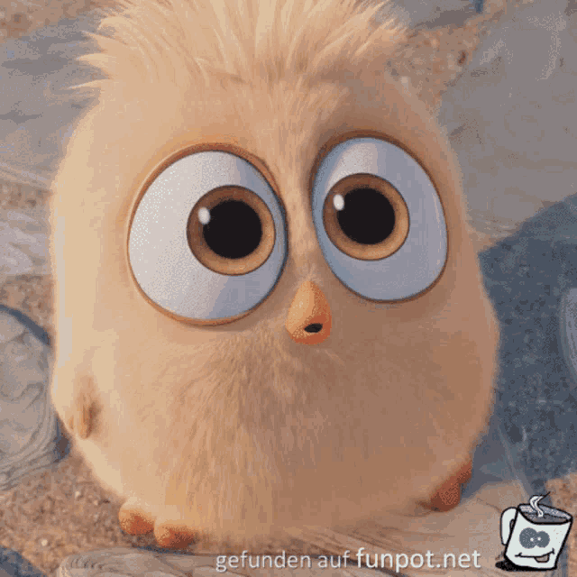 a picture of a cartoon owl with the words gefunden auf funpot.net on the bottom