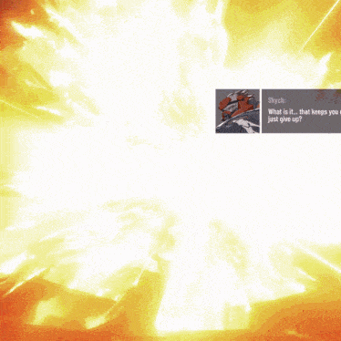 a screenshot of a video game that says skych : what is it that keeps you just give up