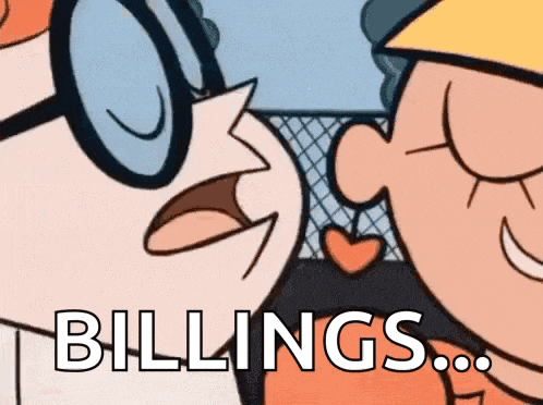 a couple of cartoon characters with the words billings on the bottom right