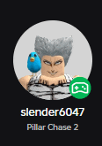 a picture of a person with a bird on their shoulder and the name slender6047