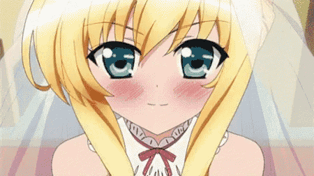 a girl with blonde hair and a white dress is smiling in a video game