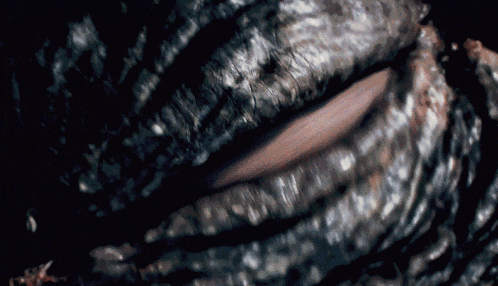 a close up of a person 's mouth with a very long tongue