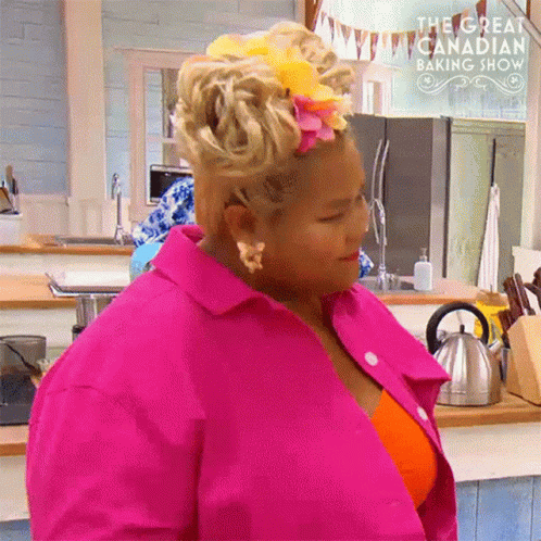 Giggling Ann Pornel GIF - Giggling Ann Pornel The Great Canadian Baking Show GIFs