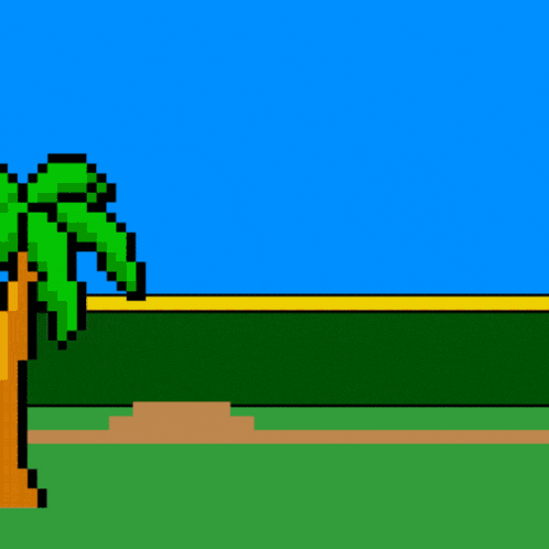 a pixel art drawing of a baseball player with bal on his shirt