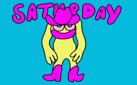 a cartoon character wearing a cowboy hat and pink boots is standing in front of a blue background .