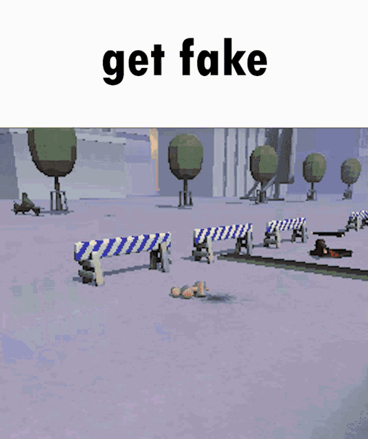 a screenshot of a video game with the words get fake below it